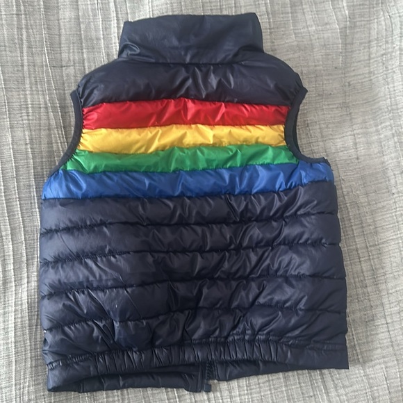 Primary rainbow puffer vest - Picture 3 of 3